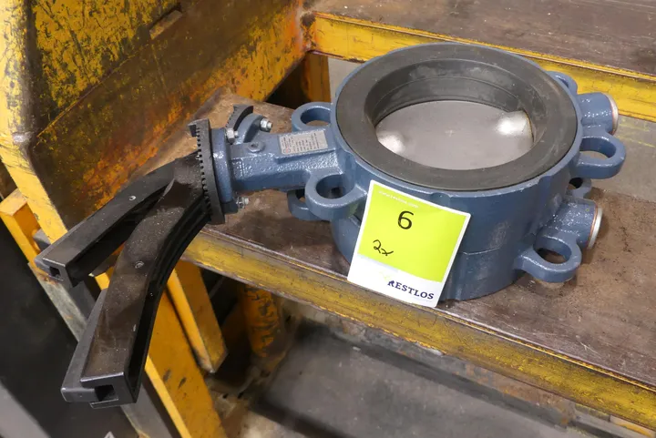 2x EBRO Absperrklappe mit Handhebel DN125 / Z011-A, PN 6/10/16, EPDM